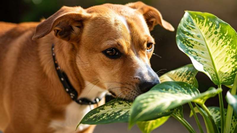 Planta comigo-ninguém-pode, uma das plantas tóxicas para cães e gatos mais comuns.