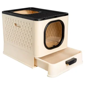 Caixa de Areia Fechada Banheiro Premium com Bandeja Gatos - Jel Plast