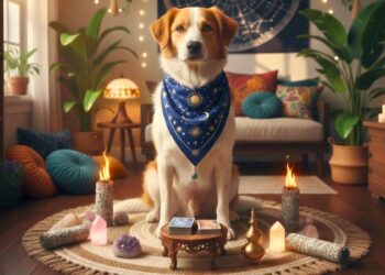 Ilustração representando os signos do zodíaco para cães e gatos.